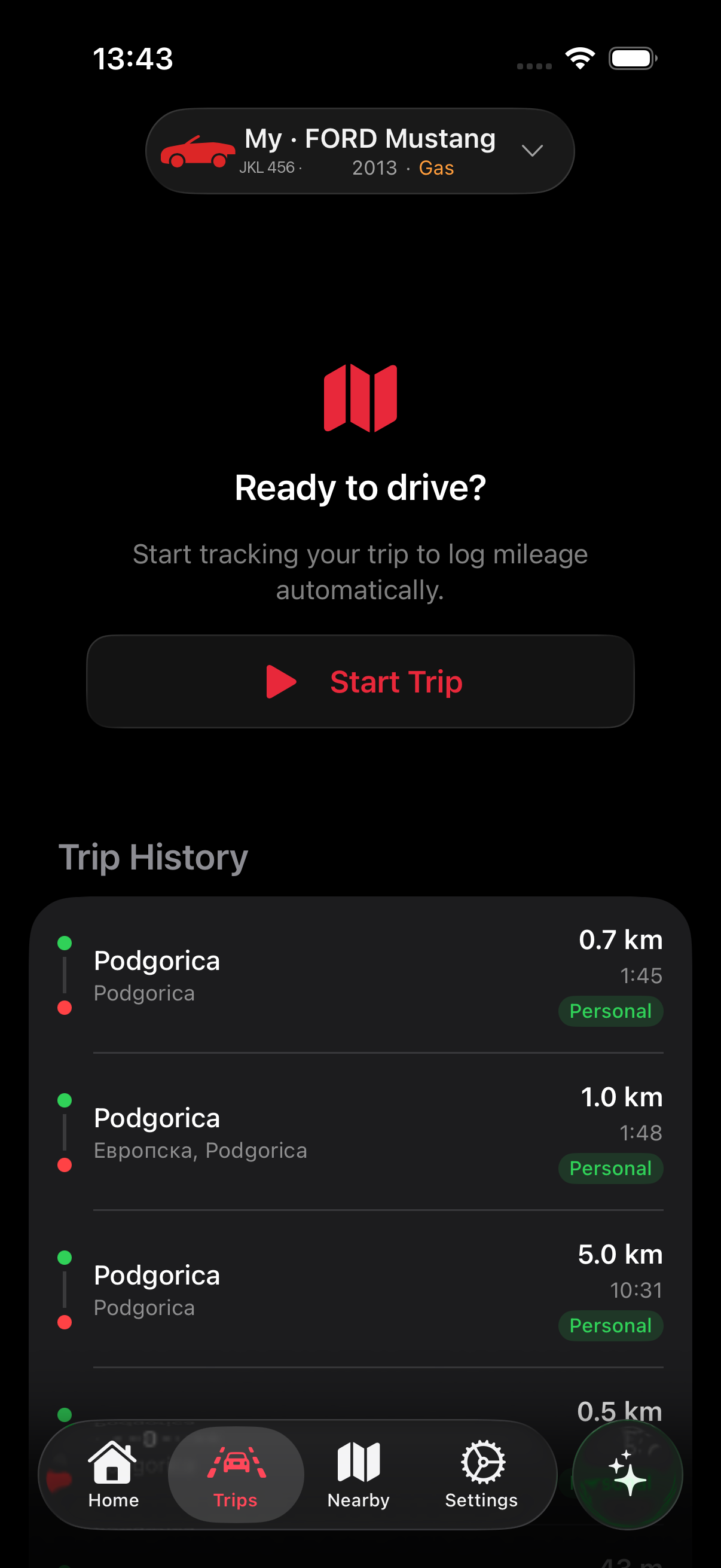 Trip Tracking